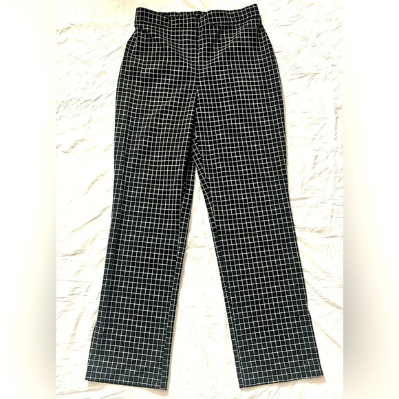 Massimo Fabro Italy Black and White Checkered Women's Trousers Pants Size 6 - Picture 1 of 9